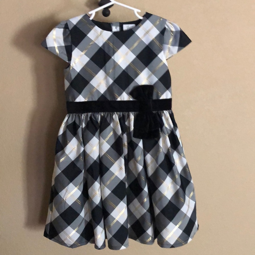Carter’s Size 5 Dress - Black, White & Gold